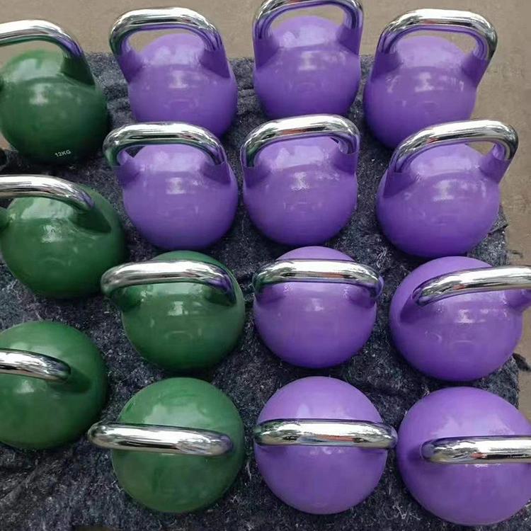 China Cheap Price Color Powder Painted Cast Iron Kettlebell Multifunctional Kettlebell