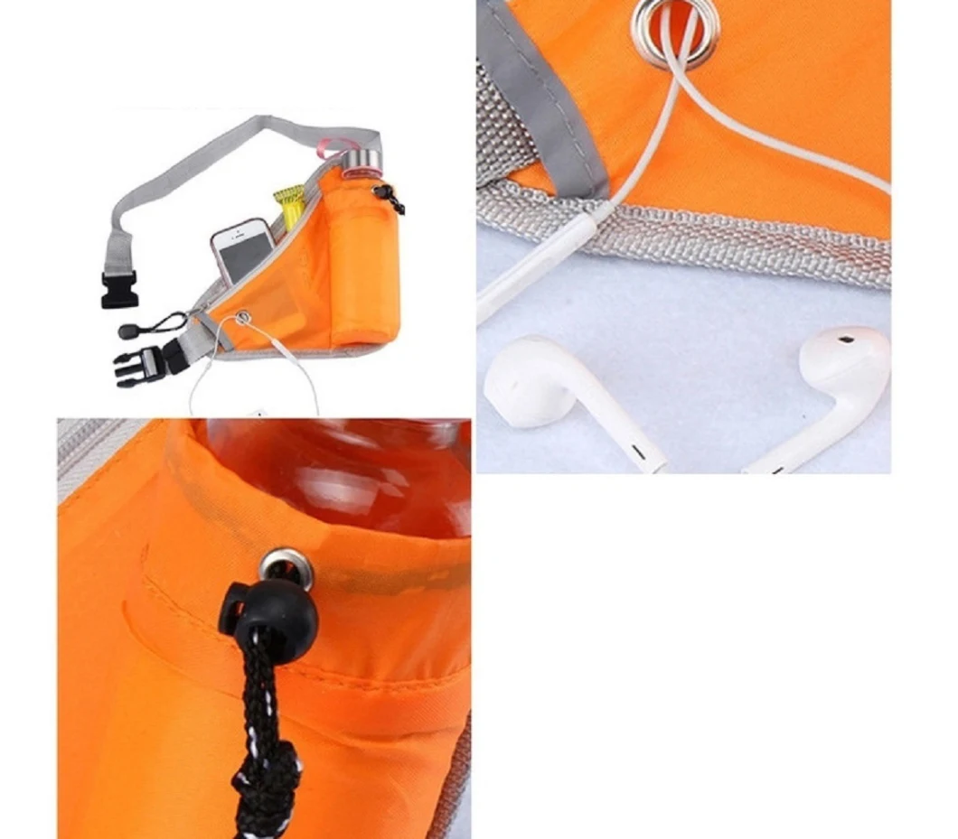 Fitness Workout Sports Cellphone Bag Unisex Waist Bag with Water Bottle Holder for Running Jogging Bl17798