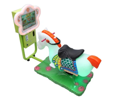 Lustige Kinder-Münzspielmaschine, Pferderennen-Schaukelauto-Maschinen für Kinderfahrten