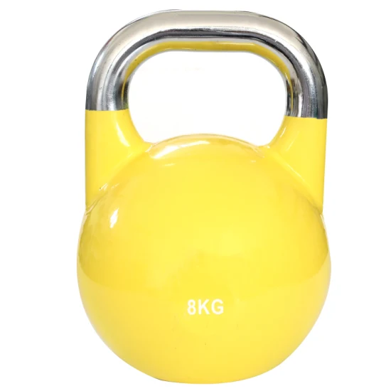 China Günstiger Preis Farbe Pulverlackiertes Gusseisen Kettlebell Multifunktionale Kettlebell