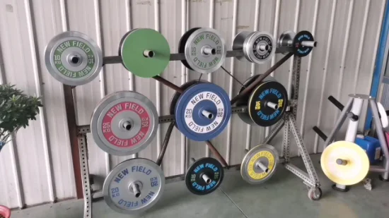 OEM Custom Logo Powerlifting geprägtes Logo hartverchromt 0,25–25 kg + 10 g Langhantelplatten-Set aus Metall für Heim-Fitnessstudio