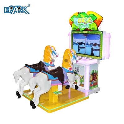 Kinder Indoor Elektrische Kinderfahrt Münzbetriebene Schaukelmaschine Kiddie Rides Pferderennspielmaschine