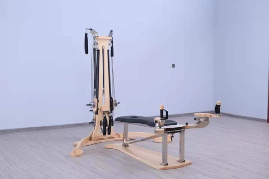 PRO Yoga Bodybuilding Gym Heimfitnessgeräte Eichenholz Pilates Reformers Bettmaschine Pilates Pulley Tower Kombinationsgerät – Pilates-Ausrüstung